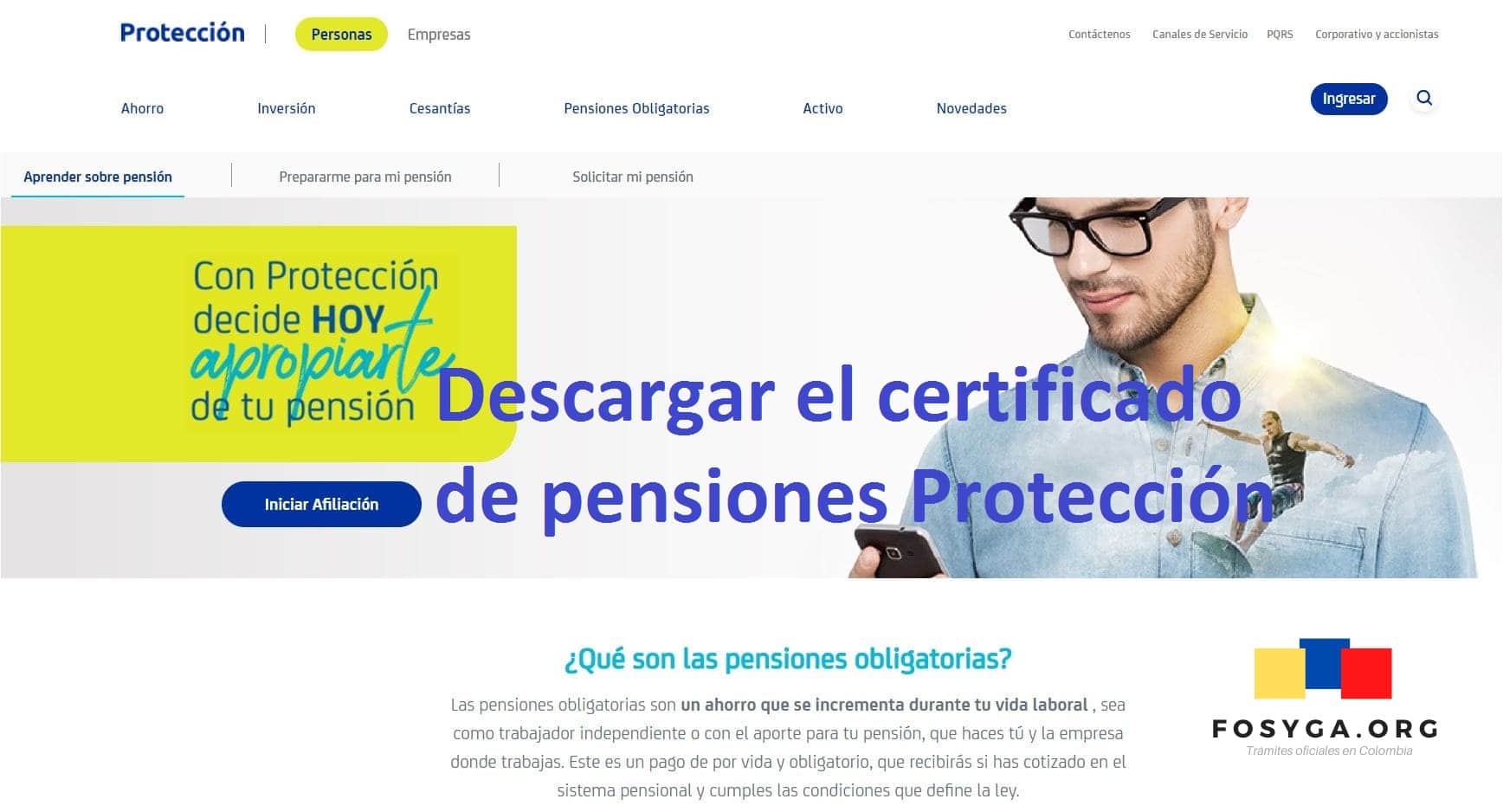 Descargar el certificado de pensión en Protección 🥇【octubre de 2023】