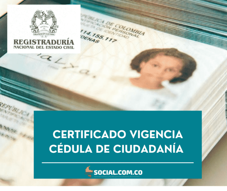 certificado de vigencia de cédula de ciudadanía